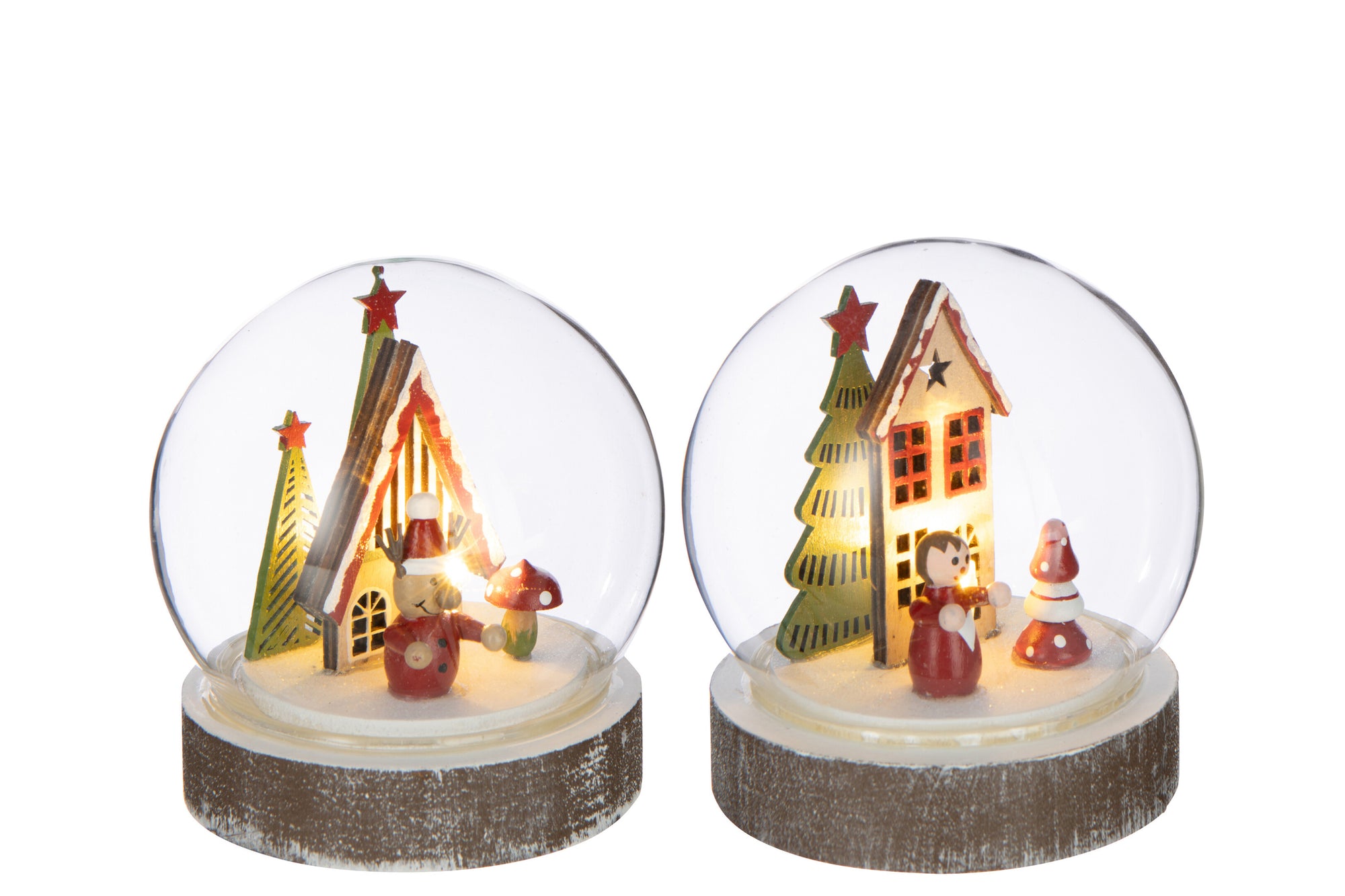 J-LINE BAL LED HUIS TRIPLEX WIT/KERST ROOD ASSORTIMENT VAN 2 - Tuincentrum Lopik