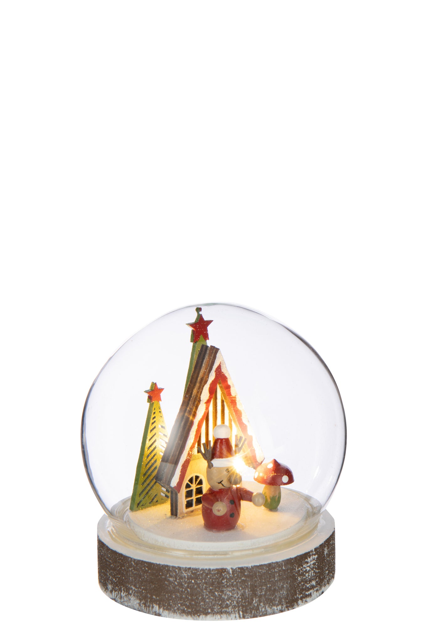 J-LINE BAL LED HUIS TRIPLEX WIT/KERST ROOD ASSORTIMENT VAN 2 - Tuincentrum Lopik