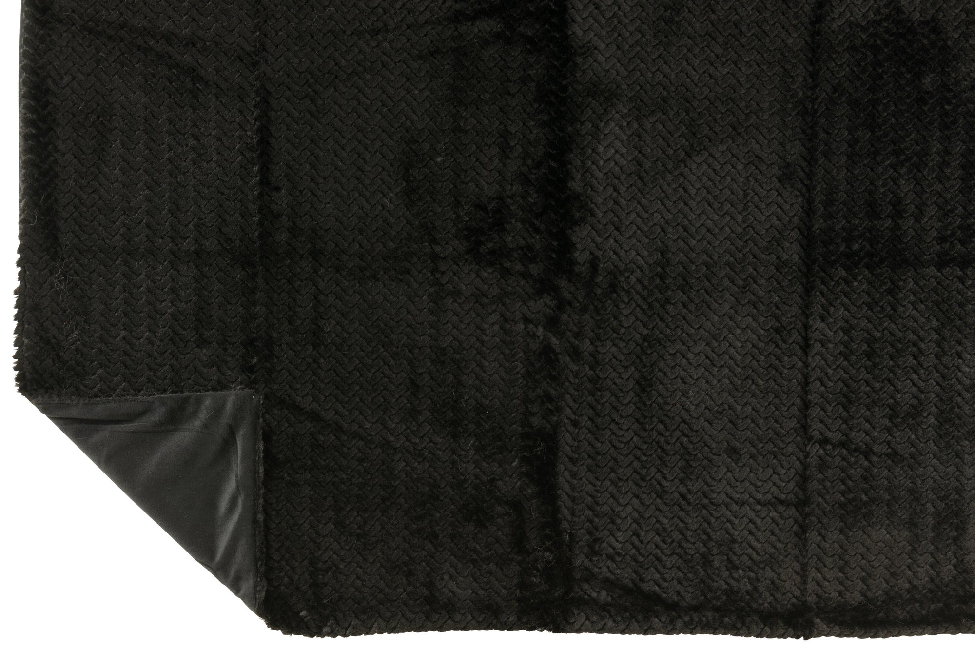 J-LINE DEKENTJE POLYESTER ZWART - Tuincentrum Lopik