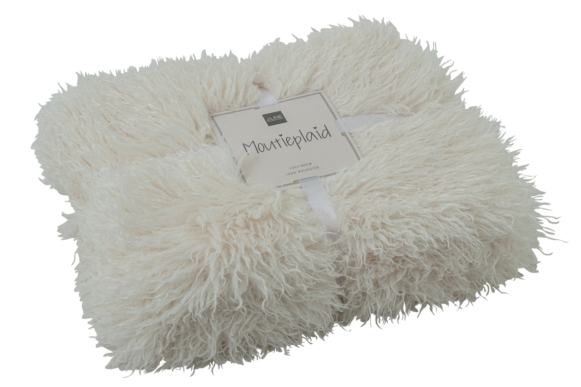 J-LINE DECKE MOUTIE POLYESTER WEISS