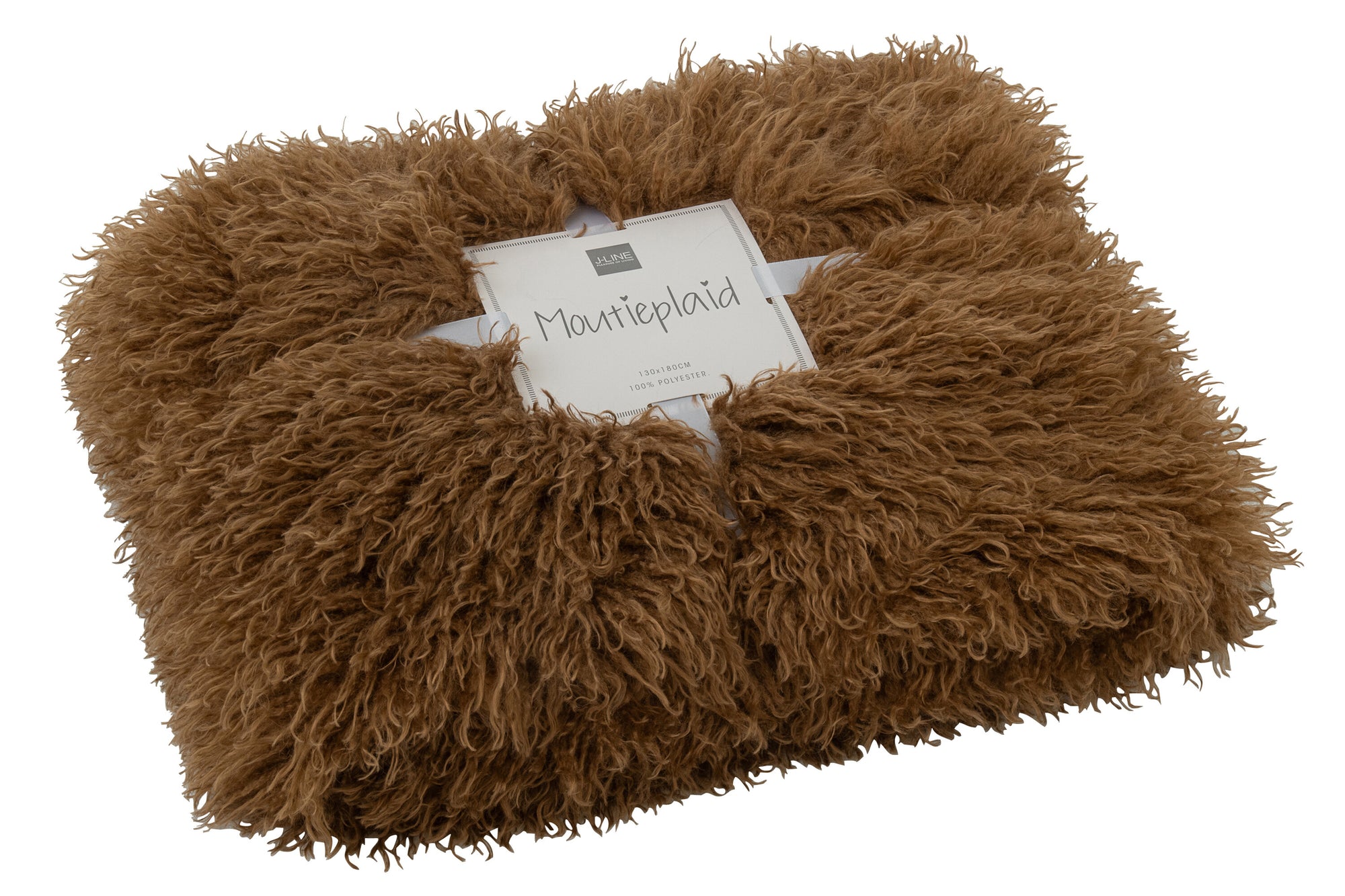 J-LINE DEKEN MOUTIE POLYESTER BRUIN - Tuincentrum Lopik