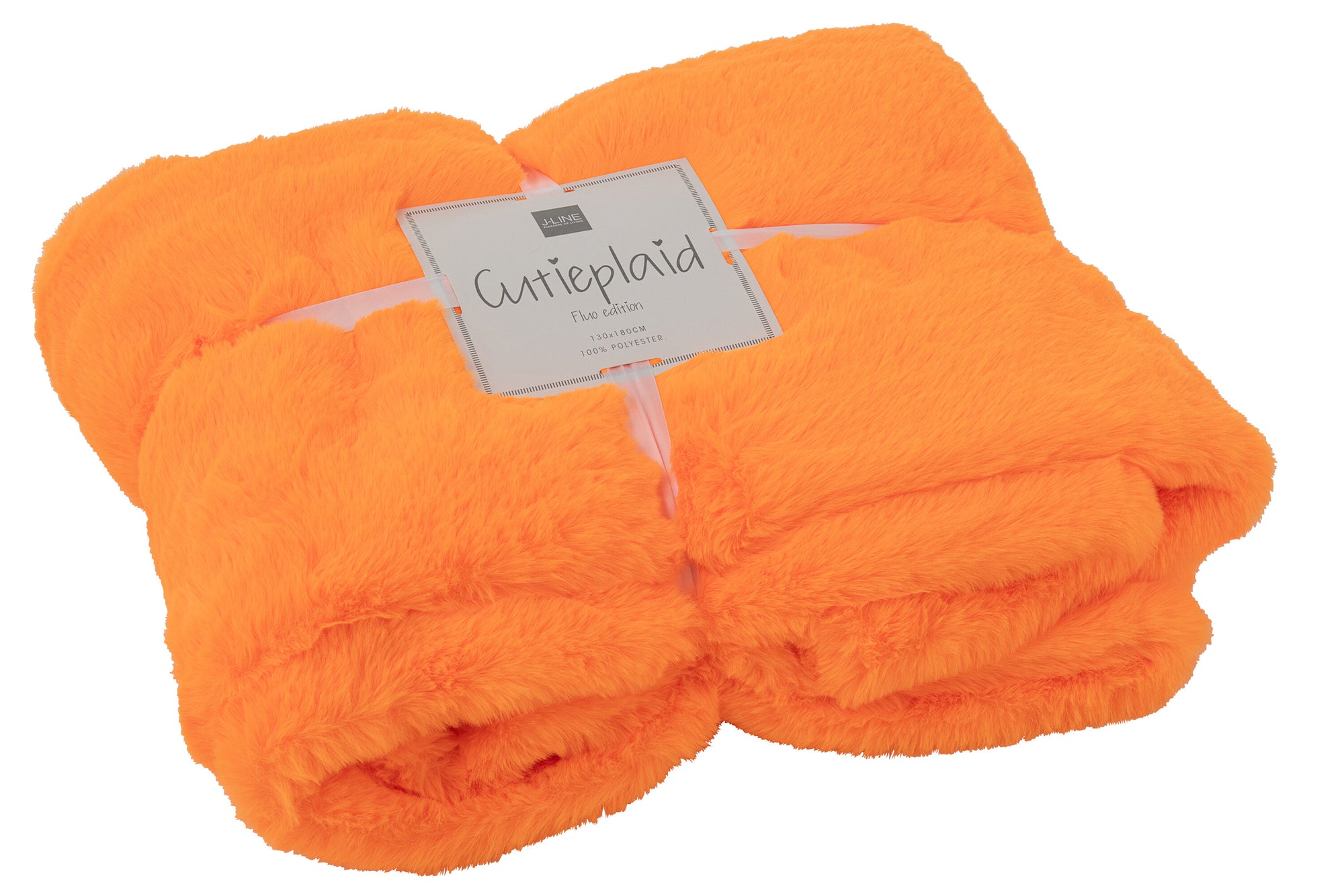 J-LINE DEKENTJE CUTIE POLYESTER NEON ORANJE - Tuincentrum Lopik