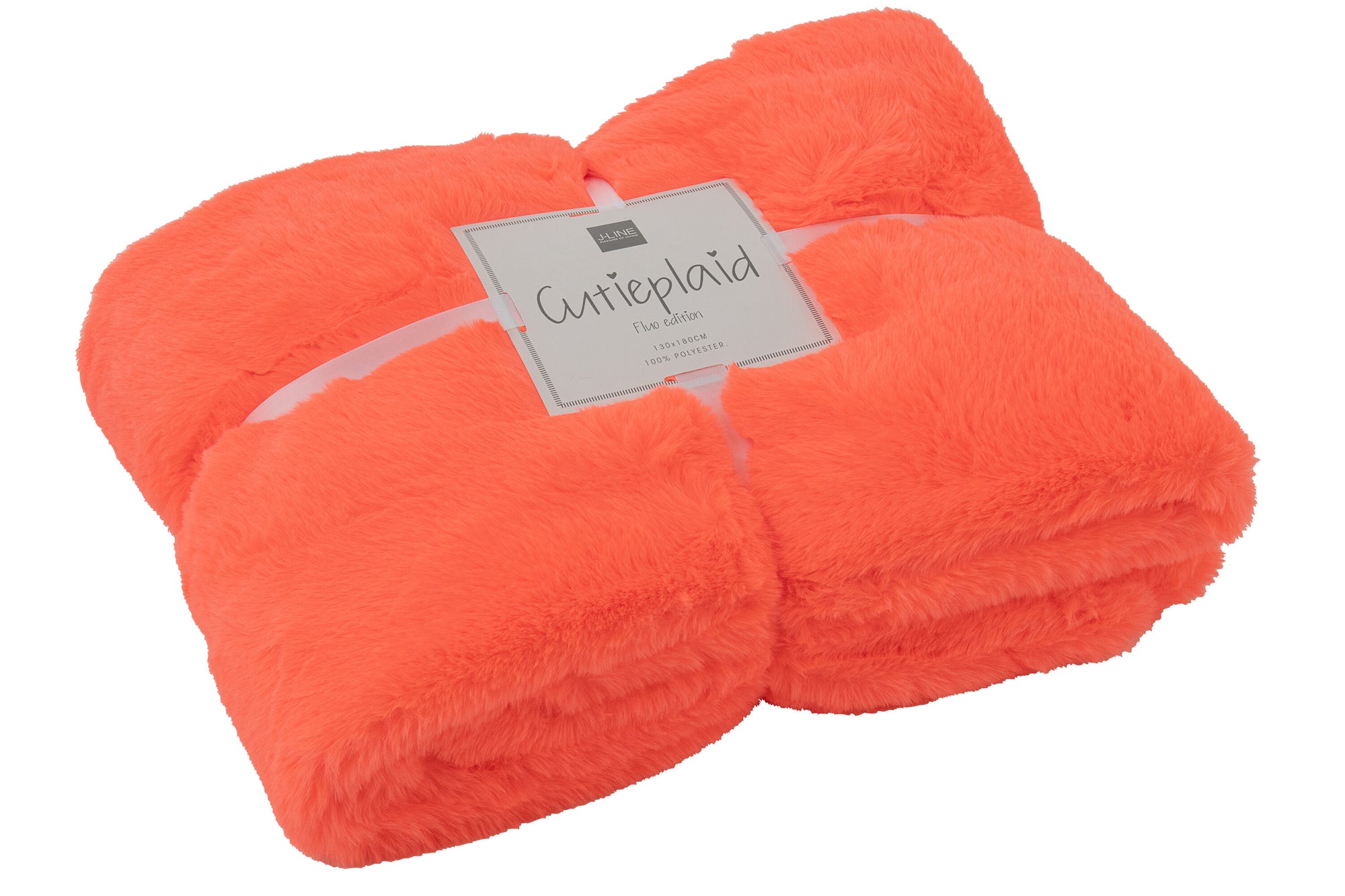 J-LINE DEKEN CUTIE POLYESTER NEON ROOD - Tuincentrum Lopik