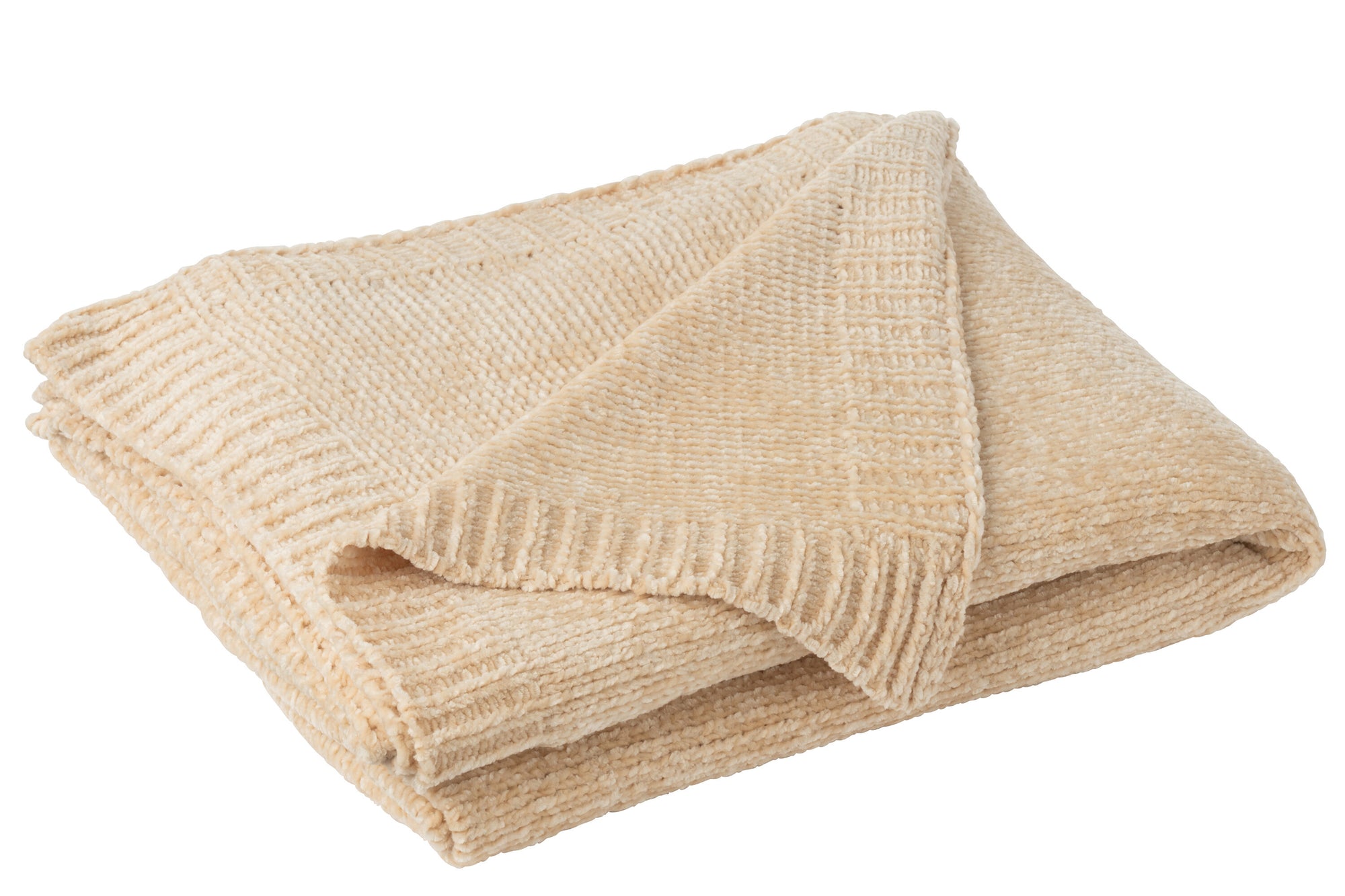 J-LINE DEKEN CHENILLE POLYESTER BEIGE - Tuincentrum Lopik