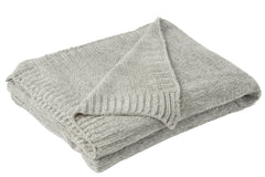 J-LINE DEKEN CHENILLE POLYESTER GRIJS - Tuincentrum Lopik