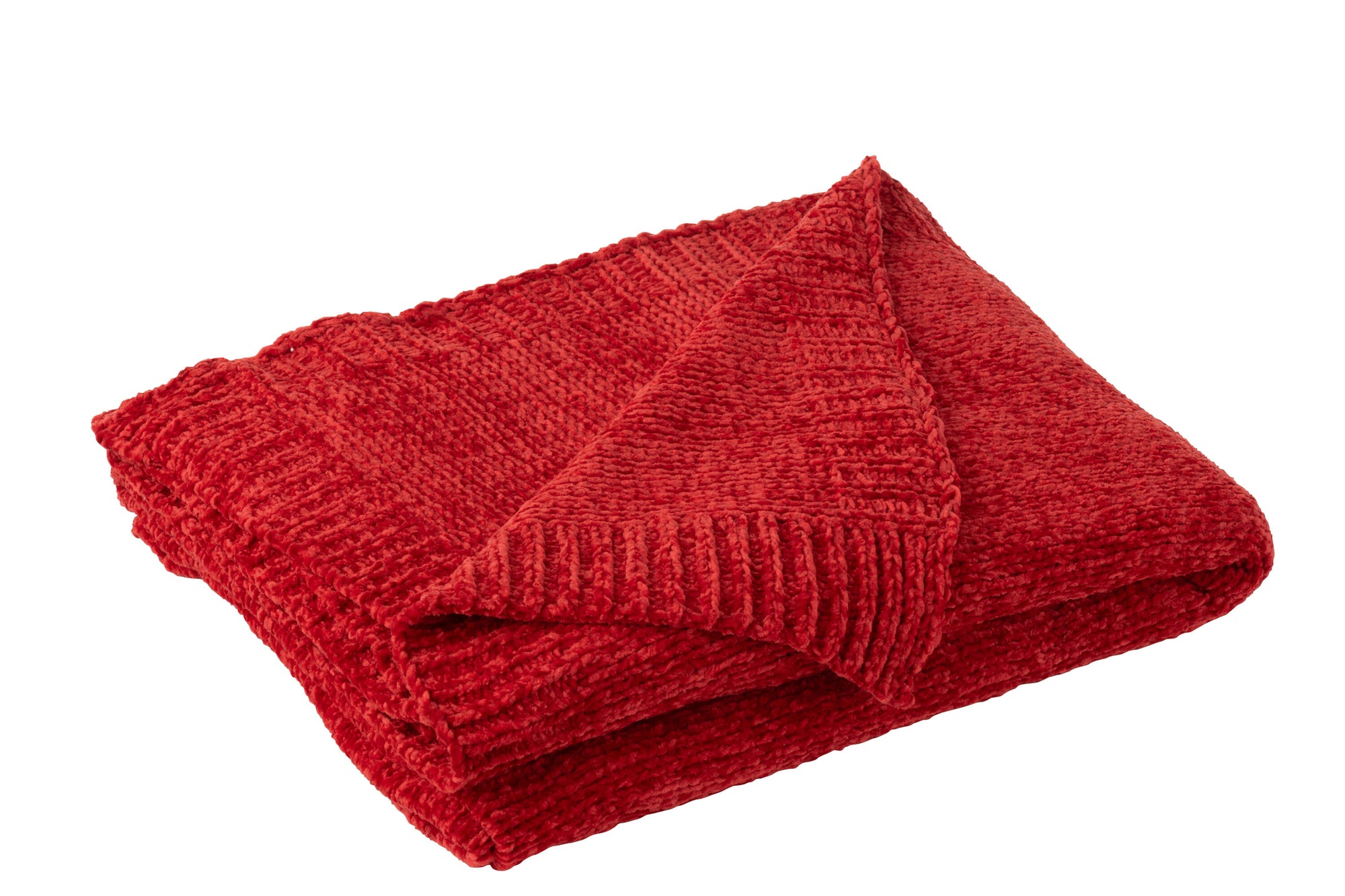 Deken Chenille Polyester Kerst Rood - Tuincentrum Lopik