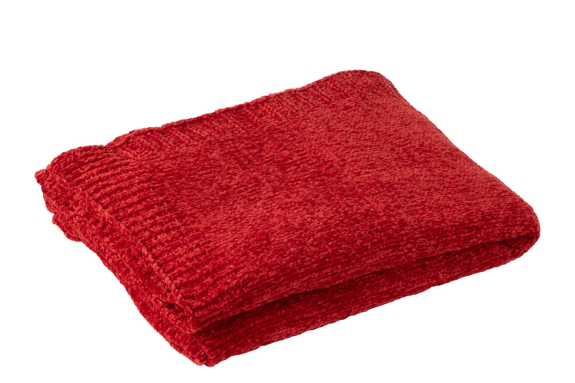 Deken Chenille Polyester Kerst Rood - Tuincentrum Lopik