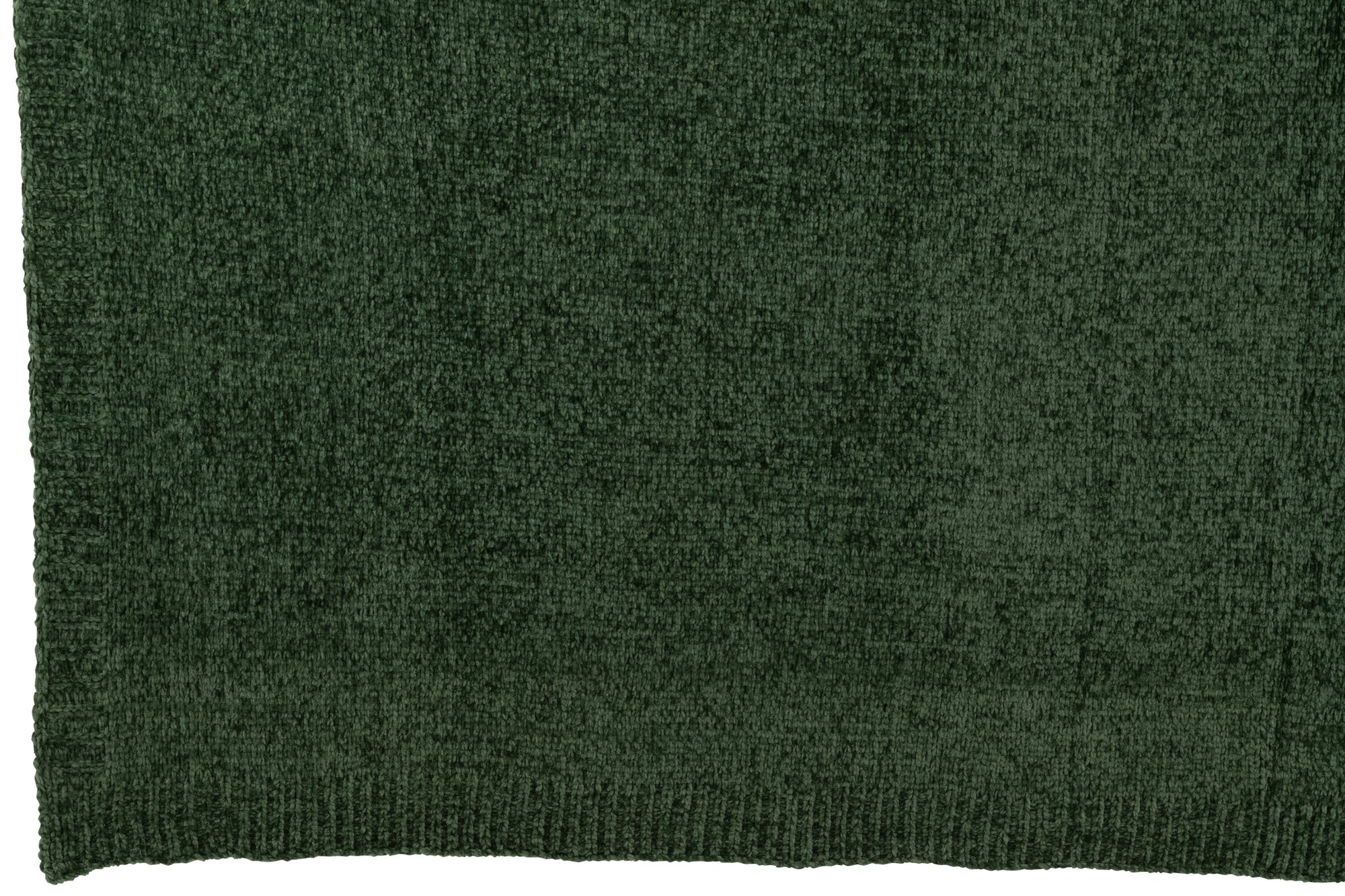 J-LINE DEKEN CHENILLE POLYESTER DONKERGROEN