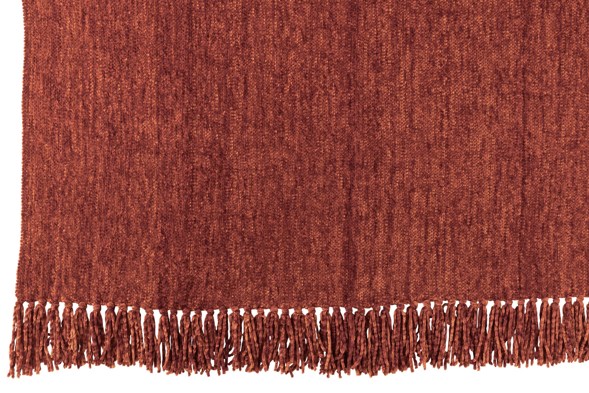 J-LINE DECKE CHENILLE POLYESTER ROSTBRAUN