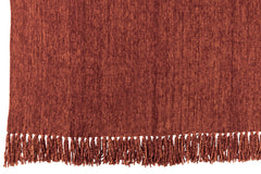 J-LINE DECKE CHENILLE POLYESTER ROSTBRAUN