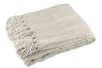 J-LINE DECKE CHENILLE POLYESTER GRAU