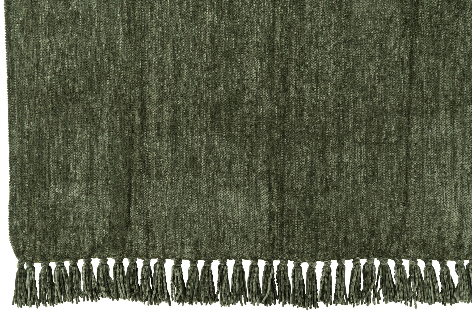 J-LINE DEKEN CHENILLE POLYESTER DONKERGROEN - Tuincentrum Lopik