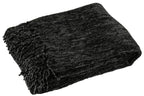 J-LINE DEKEN CHENILLE POLYESTER ZWART - Tuincentrum Lopik