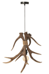 J-LINE PLAFONDLAMP GEWEIEN POLYRESIN BRUIN GROOT - Tuincentrum Lopik