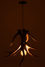 J-LINE PLAFONDLAMP GEWEIEN POLYRESIN BRUIN GROOT - Tuincentrum Lopik