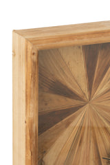 J-LINE WANDKLOK VIERKANT MDF NATUREL LARGE - Tuincentrum Lopik