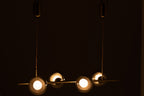 J-LINE HANGLAMP YUKS 4 LAMPS STEEL GOLD - Tuincentrum Lopik