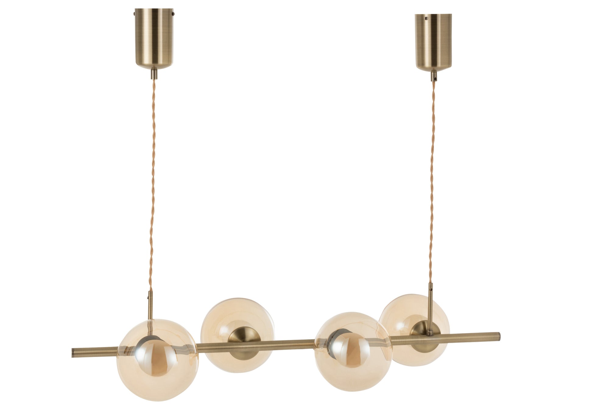 J-LINE HANGLAMP YUKS 4 LAMPS STEEL GOLD - Tuincentrum Lopik