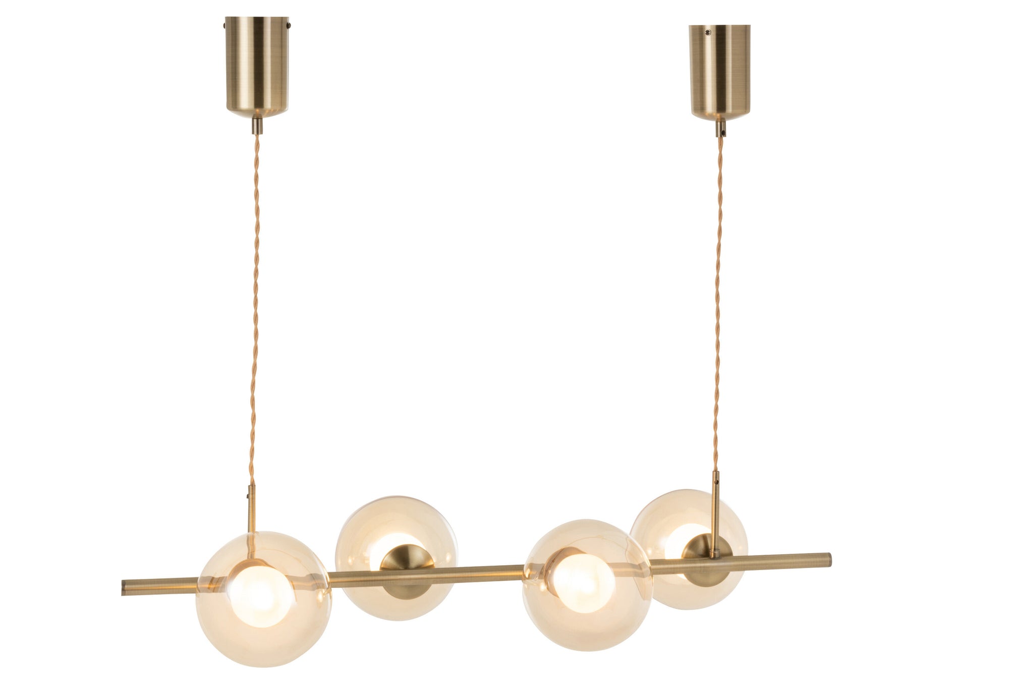 J-LINE HANGLAMP YUKS 4 LAMPS STEEL GOLD - Tuincentrum Lopik