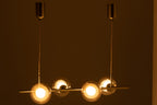 J-LINE HANGLAMP YUKS 4 LAMPS STEEL GOLD - Tuincentrum Lopik