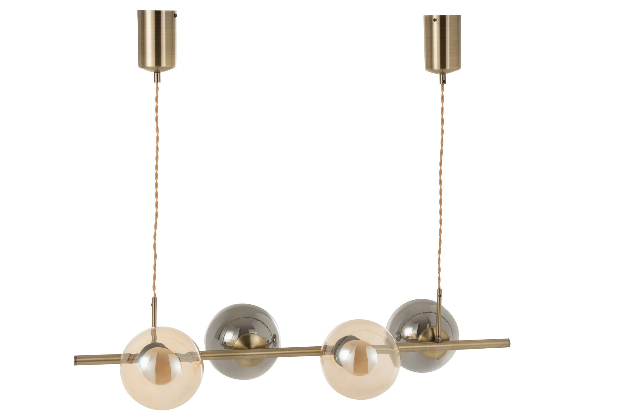 J-LINE HANGLAMP YUKS 4 LAMPS STEEL GOLD - Tuincentrum Lopik