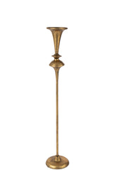 Candle Holder Iron Gold Colored Large - Tuincentrum Lopik