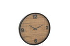 J-LINE WANDKLOK MDF/ROTAN BRUIN/ZWART 60 CM - Tuincentrum Lopik