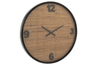 J-LINE WALL CLOCK MDF BROWN/BLACK LARGE - Tuincentrum Lopik