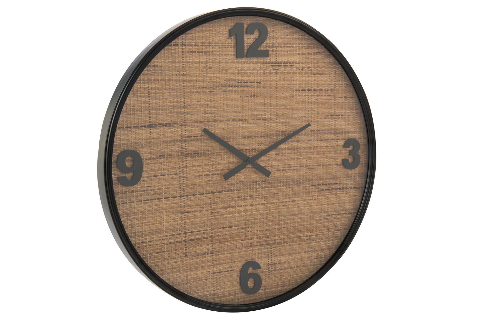 J-LINE WALL CLOCK MDF BROWN/BLACK LARGE - Tuincentrum Lopik