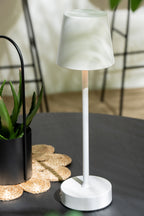 J-LINE TAFELLAMP GOA METAAL WIT MET LED 11,5X37CM - Tuincentrum Lopik