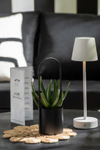 J-LINE TAFELLAMP GOA METAAL WIT MET LED 11,5X37CM - Tuincentrum Lopik