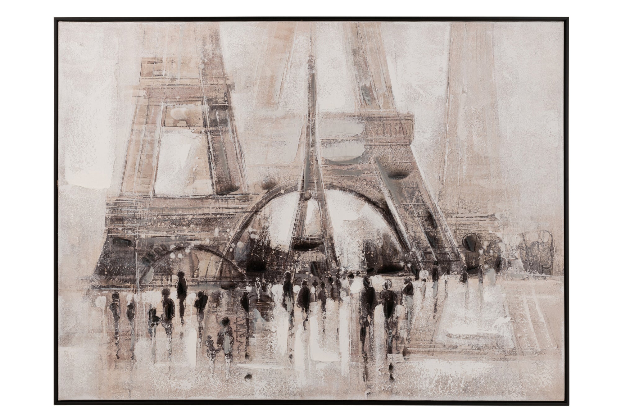 Painting Eiffel Acrylic Beige/Black - Tuincentrum Lopik