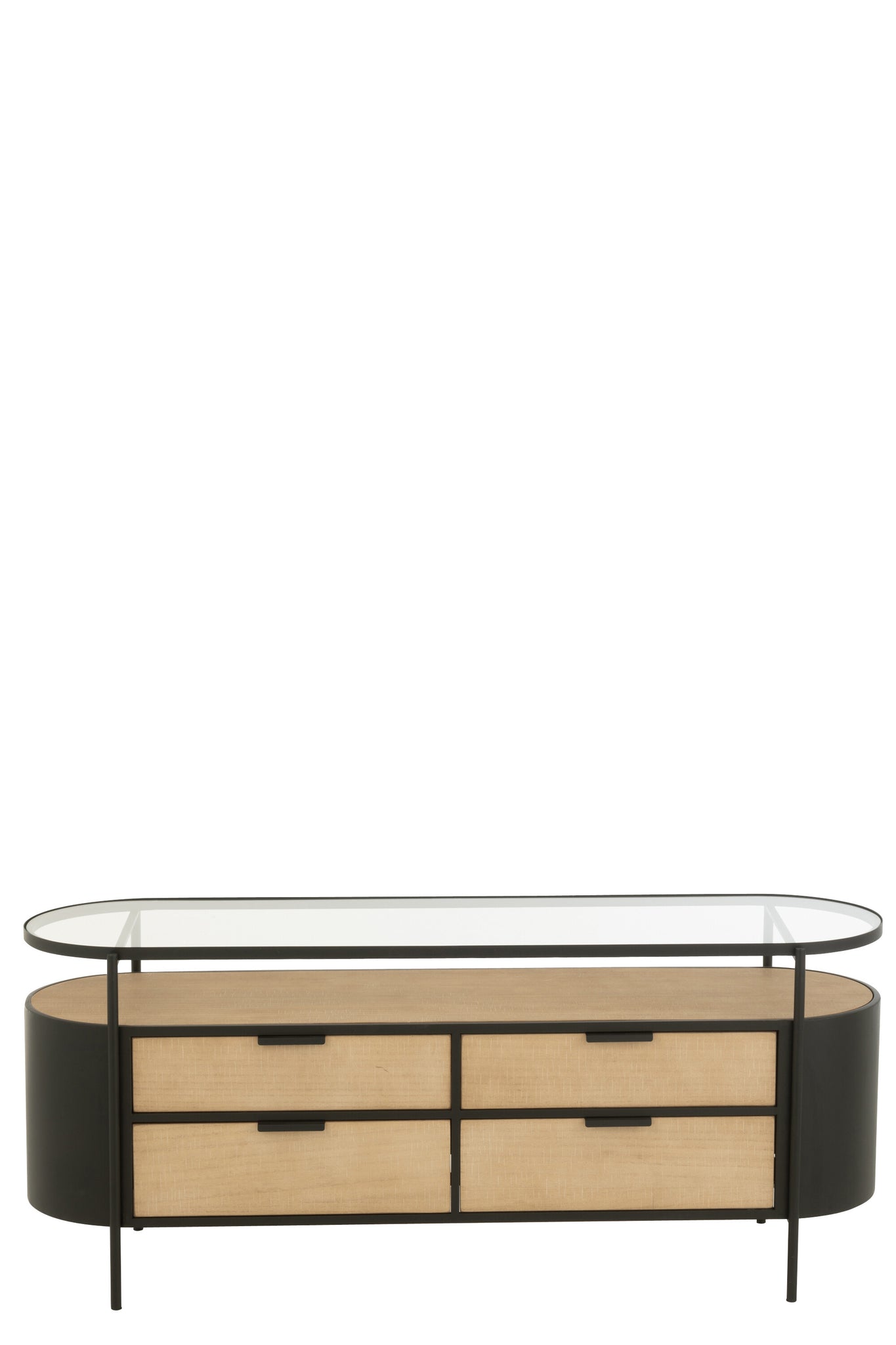 J-LINE DRESSOIR IVY IJZER NATUREL/ZWART - Tuincentrum Lopik