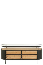 J-LINE DRESSOIR IVY IJZER NATUREL/ZWART - Tuincentrum Lopik