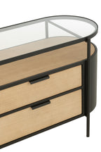 J-LINE DRESSOIR IVY IJZER NATUREL/ZWART - Tuincentrum Lopik