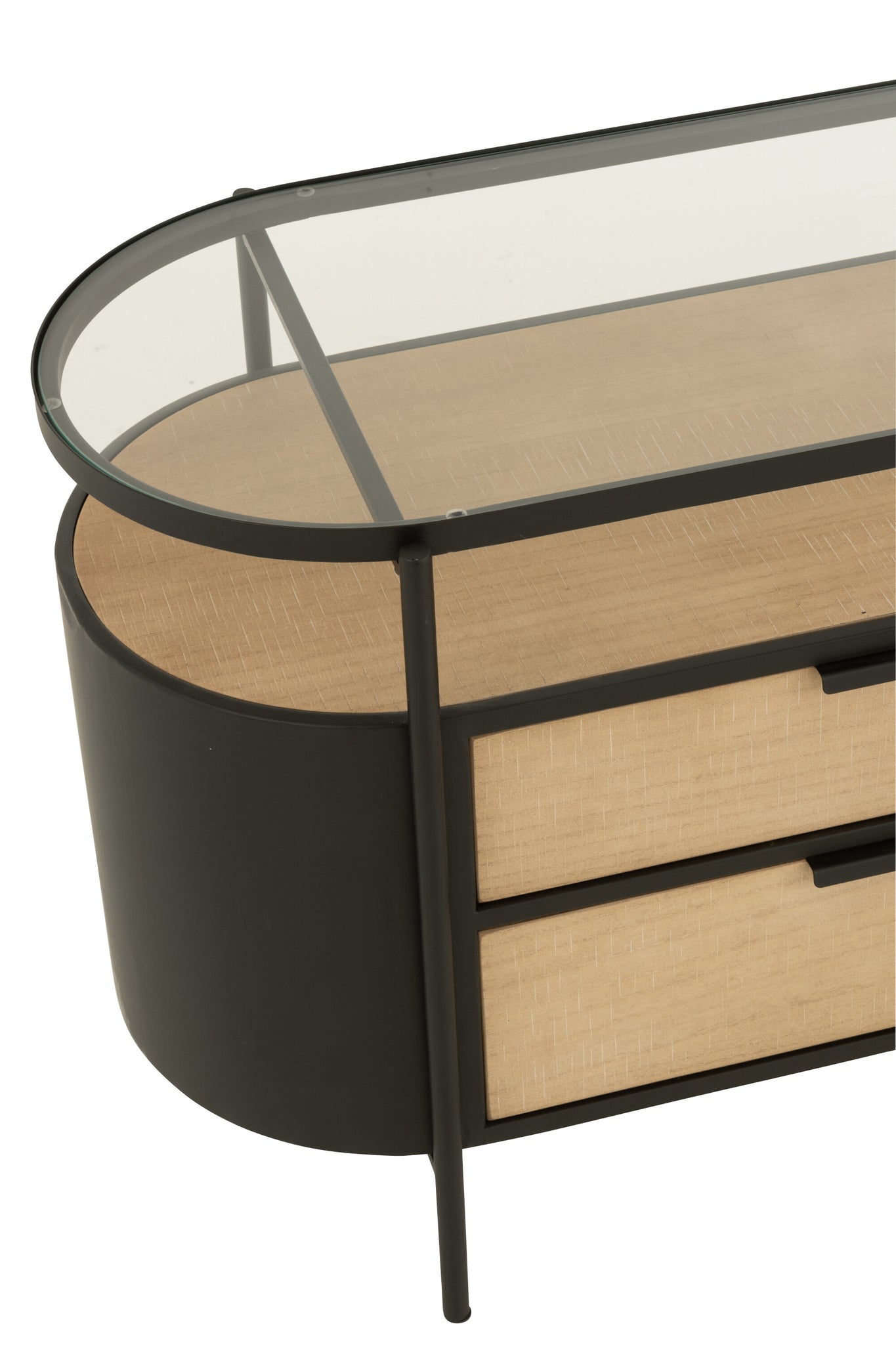 J-LINE DRESSOIR IVY IJZER NATUREL/ZWART - Tuincentrum Lopik