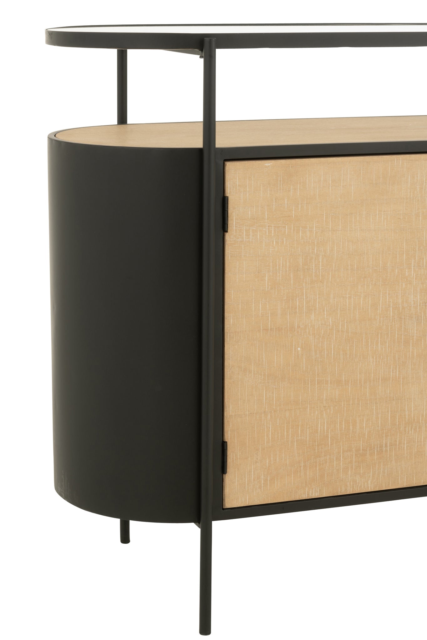 J-LINE DRESSOIR OVY IJZER NATUREL/ZWART - Tuincentrum Lopik