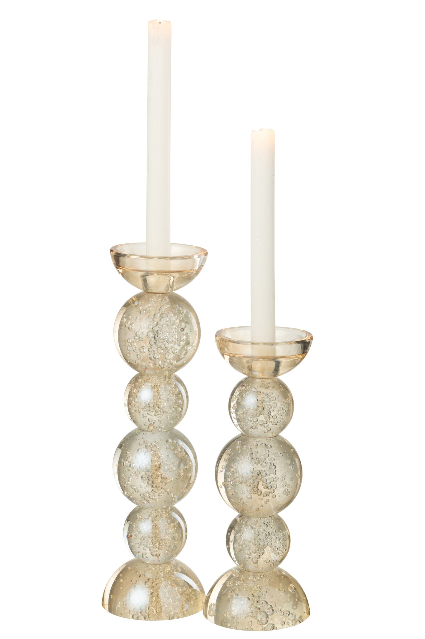 J-LINE CANDLE HOLDER GLASS CHAMPAGNE LARGE - Tuincentrum Lopik