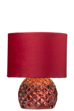 J-LINE TAFELLAMP GLAS LED BORDEAUX/ROOD E27 Ø17,2X23CM - Tuincentrum Lopik
