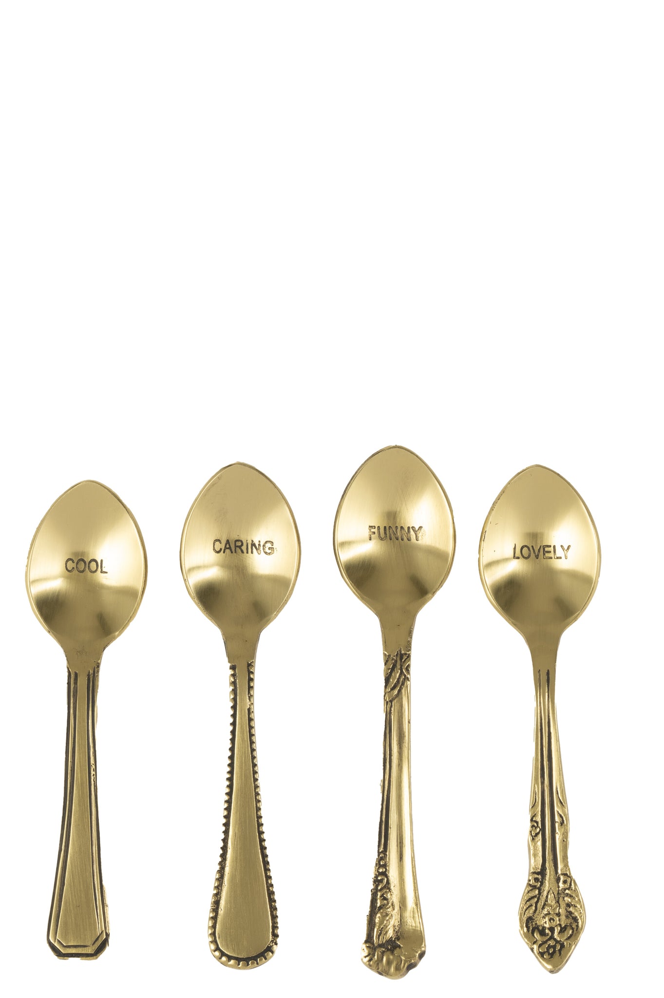 J-LINE SET 4 LEPELS MESSING GOUDKLEURIG MODEL II - Tuincentrum Lopik