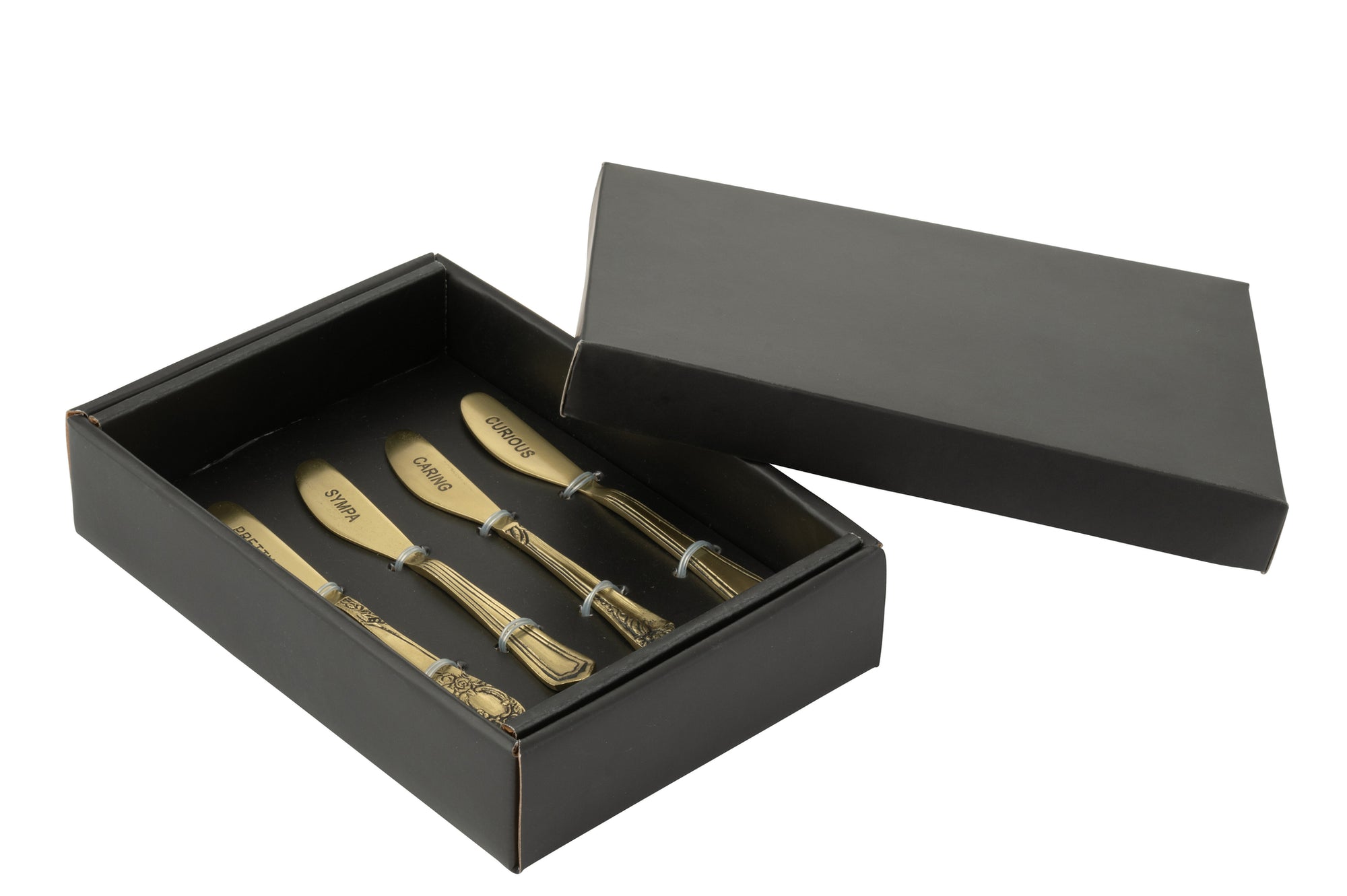 J-LINE SET 4 SMEERMESSEN MESSING GOUDKLEURIG MODEL II - Tuincentrum Lopik