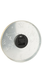 J-LINE WANDKLOK WERELDKAART ALUMINIUM GOUD - Ø35,5 CM - Tuincentrum Lopik