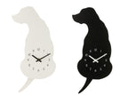J-LINE WALL CLOCK DOG MDF BLACK/WHITE ASSORTMENT OF 2 - Tuincentrum Lopik