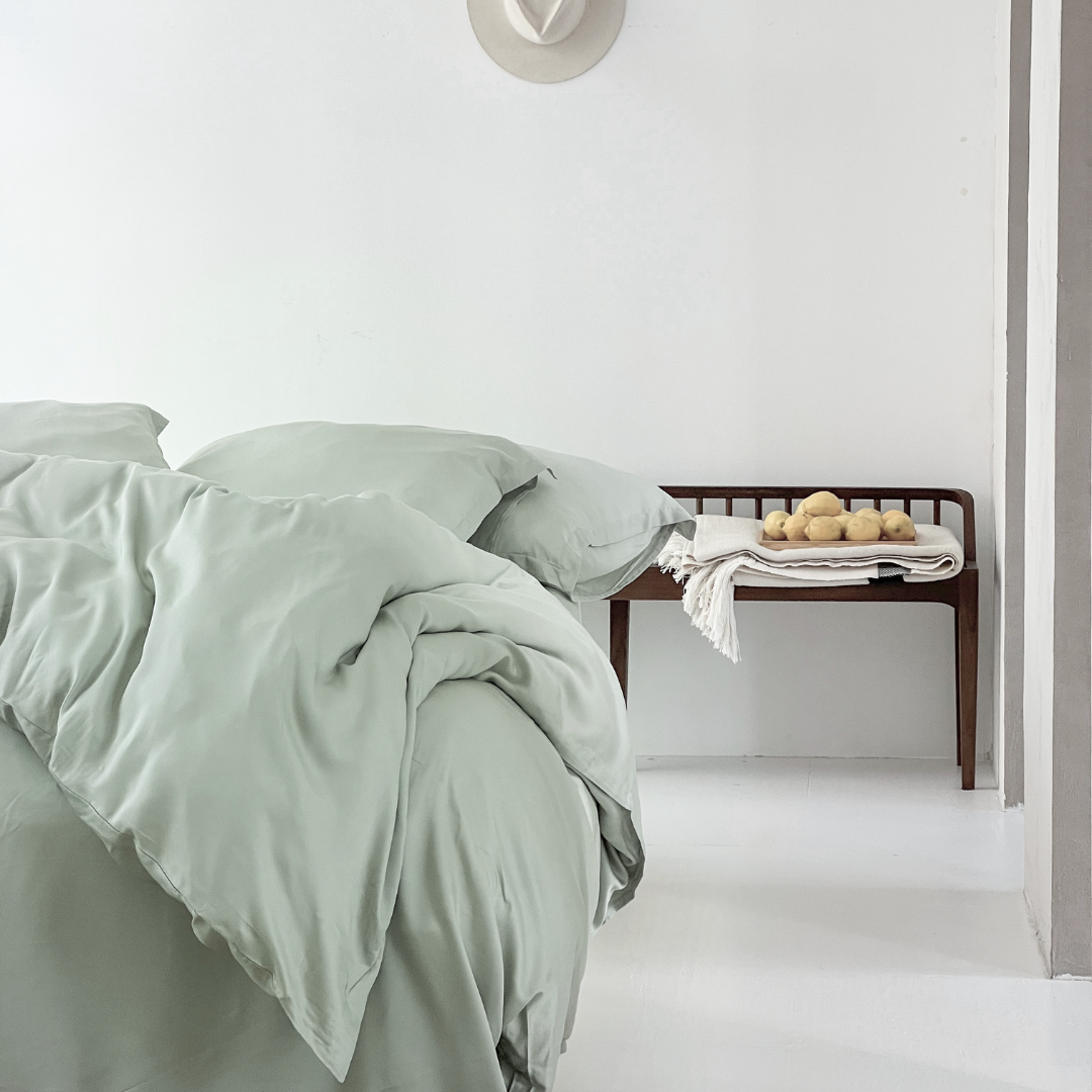 COCO & CICI 100% TENCEL BETTWÄSCHE-SET EINZEL 140X200CM + 1 KISSENBEZUG 60X70CM