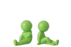 Set Of 2 Bookend Marcel Stoneware Green - Tuincentrum Lopik