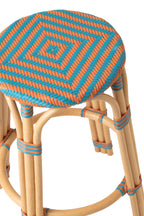 J-LINE KRUK GEO RATTAN ORANJE/TURQUOISE - Tuincentrum Lopik