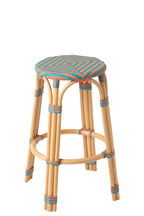 J-LINE KRUK GEO RATTAN ORANJE/TURQUOISE - Tuincentrum Lopik
