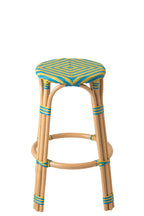 J-LINE KRUK GEO RATTAN GEEL/AZUURBLAUW - Tuincentrum Lopik