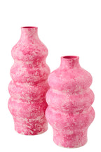J-LINE VASE CERAMIC PINK/WHITE LARGE - Tuincentrum Lopik