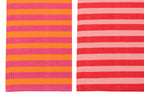 J-LINE STRANDMAT SUMMER/BISOUS GESTREEPT POLYPROPYLEEN MULTI ASSORTIMENT VAN 2 L70XB150CM - Tuincentrum Lopik